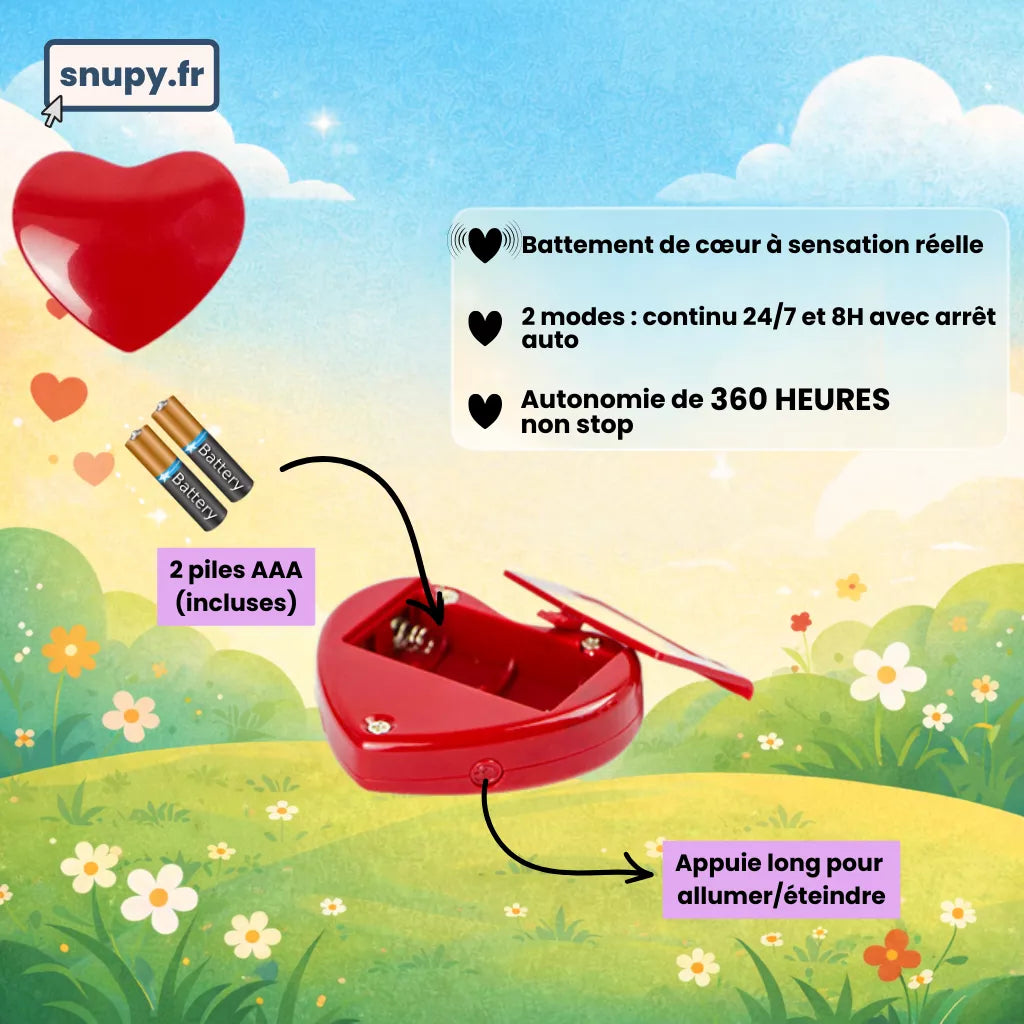 Peluche à battement de cœur